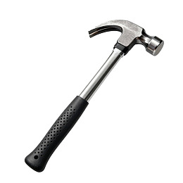 带黑色手柄的金属锤子