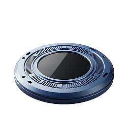 蓝色圆形科技设备特写