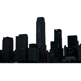 城市夜景高楼剪影图片