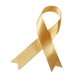 金色丝带象征关爱与支持