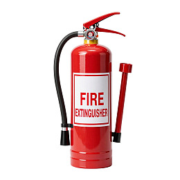 红色灭火器特写图片