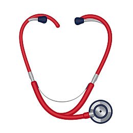 红色听诊器心形图案图片