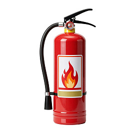 红色灭火器特写图片