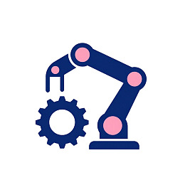 机械臂与齿轮图标图片