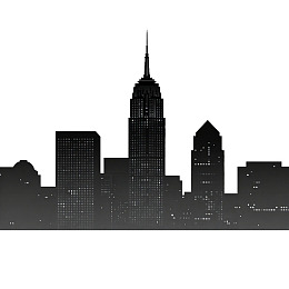 城市天际线剪影图图片