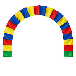 彩色拱形装饰物图片