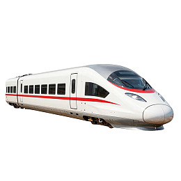 白色高速列车外观展示