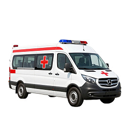 白色救护车侧面展示图片