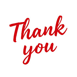 红色手写体感谢文字图片