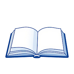蓝色线条绘制的打开书本
