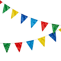 彩色三角旗装饰悬挂图片