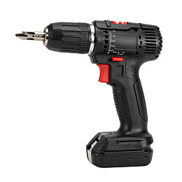 黑色电动螺丝刀特写图片