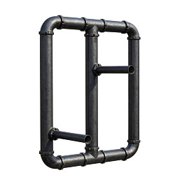 黑色金属管道构成的框架结构