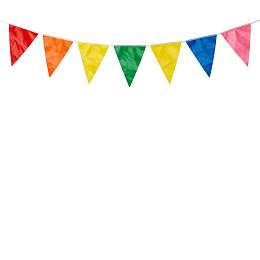 彩色三角旗装饰悬挂图片