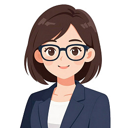 戴眼镜的商务女性卡通形象