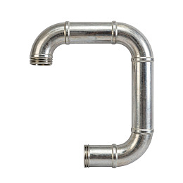 金属管道弯头特写图片