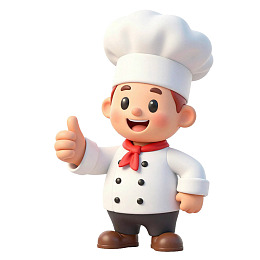 卡通厨师竖大拇指图片