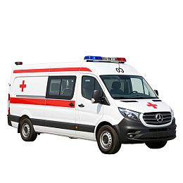 白色救护车侧面展示图片