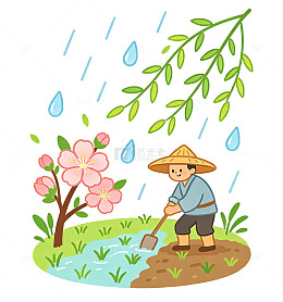 春季农耕插画
