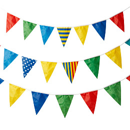 彩色三角旗装饰悬挂图片