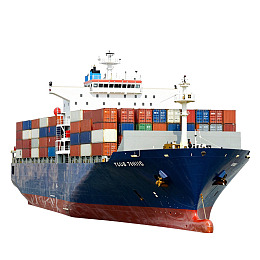 大型集装箱货轮装载货物