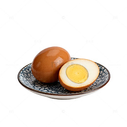 瓷盘卤蛋美食插画设计元素