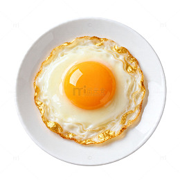 简约盘装煎蛋美食