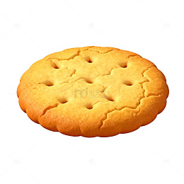 卡通风格金黄色饼干美食插图