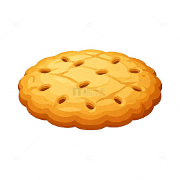 卡通风格饼干美食插画设计素材
