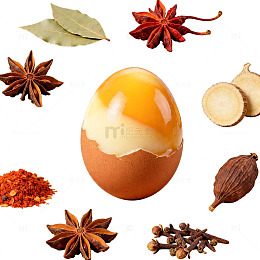 香料蛋美食装饰图案设计素材