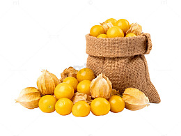 丰收袋金黄水果装饰素材