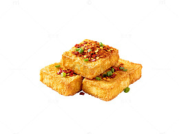 香辣炸豆腐美食插画