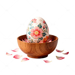 春日花卉彩蛋艺术素材