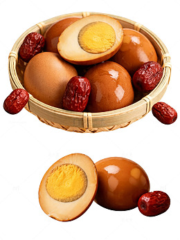 红枣茶叶蛋美食插画