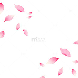 粉色花瓣飘落插画背景
