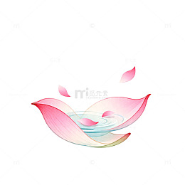 樱花花瓣飘落设计元素