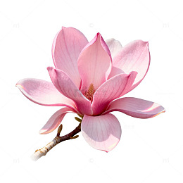 玉兰花粉色盛开