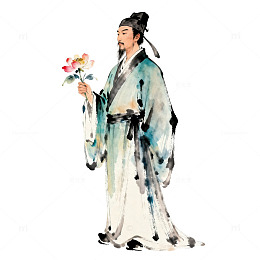 传统水墨人物插画