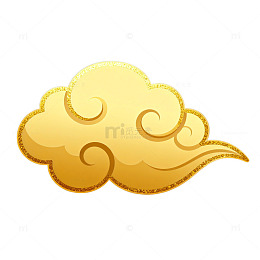 金色祥云图案装饰元素