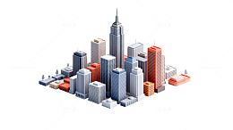 城市建筑模型图