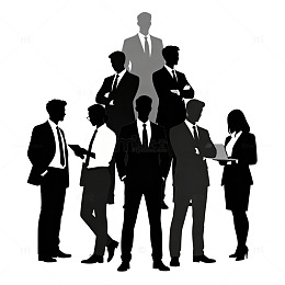 商务会议剪影矢量素材