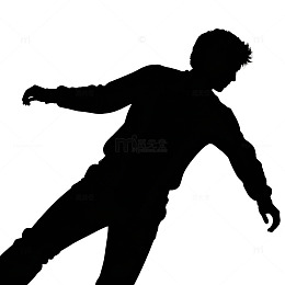 剪影运动人物动态姿势