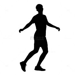 剪影人物运动姿态