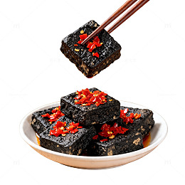 美食风格臭豆腐香辣配料展示