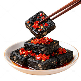 辣酱臭豆腐美食片