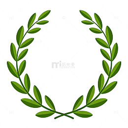 绿色橄榄枝花环图案