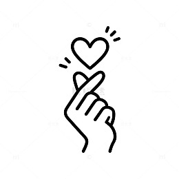 简约爱心手指涂鸦