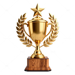 金色奖杯荣誉象征