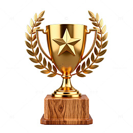 金色奖杯荣誉象征