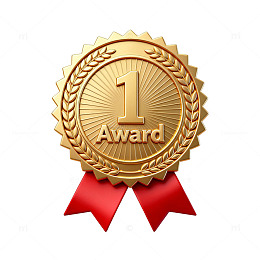 金色奖章获奖标志